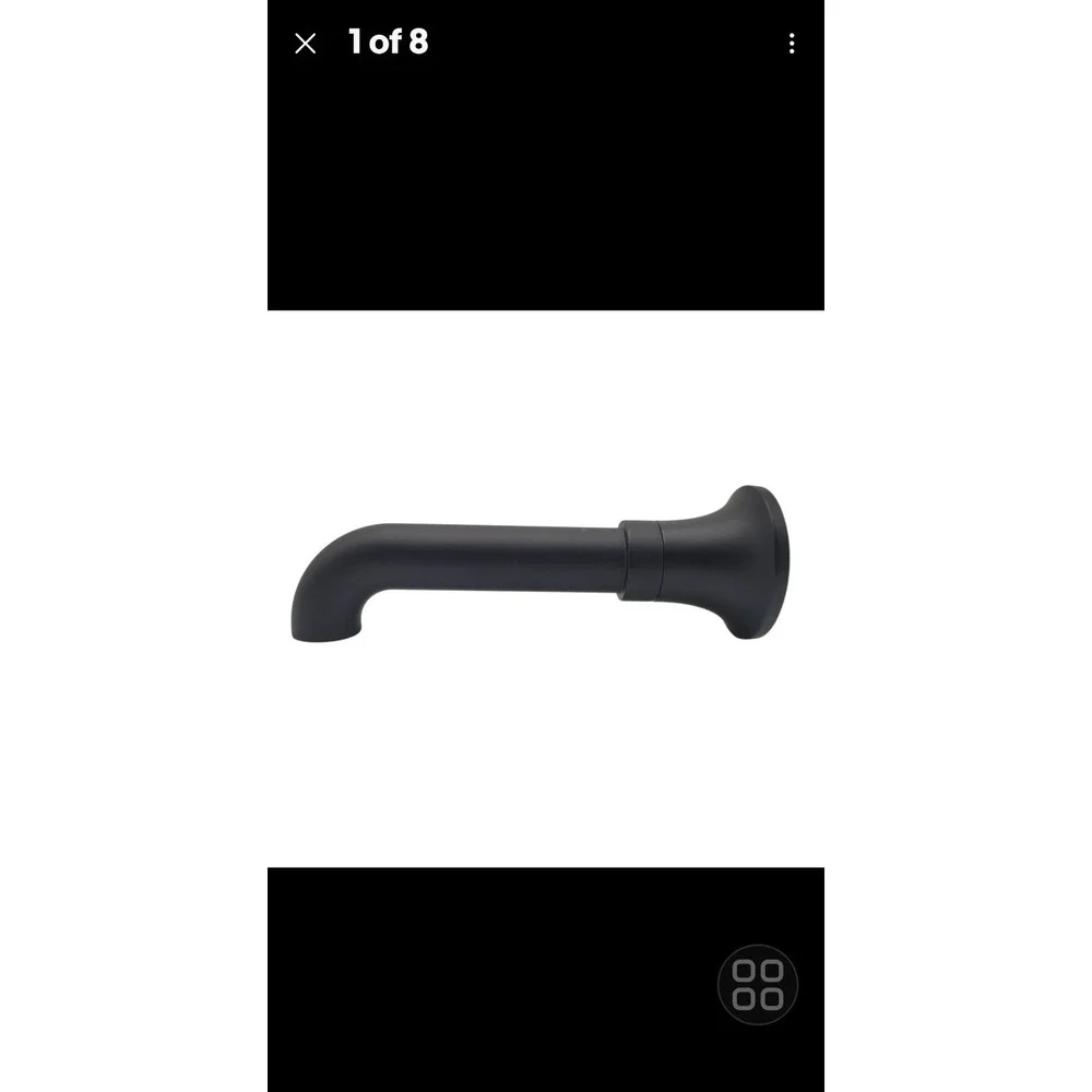 Kohler 27423-BL Wall Mount Bath Spout Matte Black Tone Series Non-Diverter